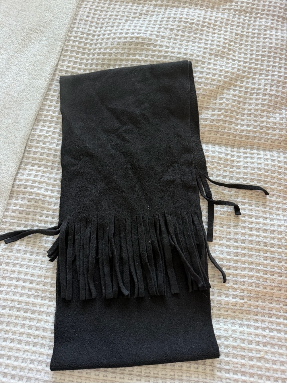 Old Navy Black Fringe Scarf Wrap